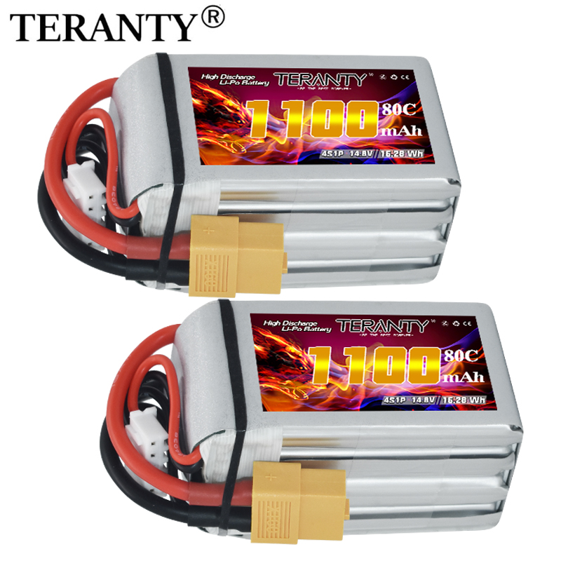 Drone Battery 4S - TERANTY 4S 1100mAh 80C/160C Lipo Battery