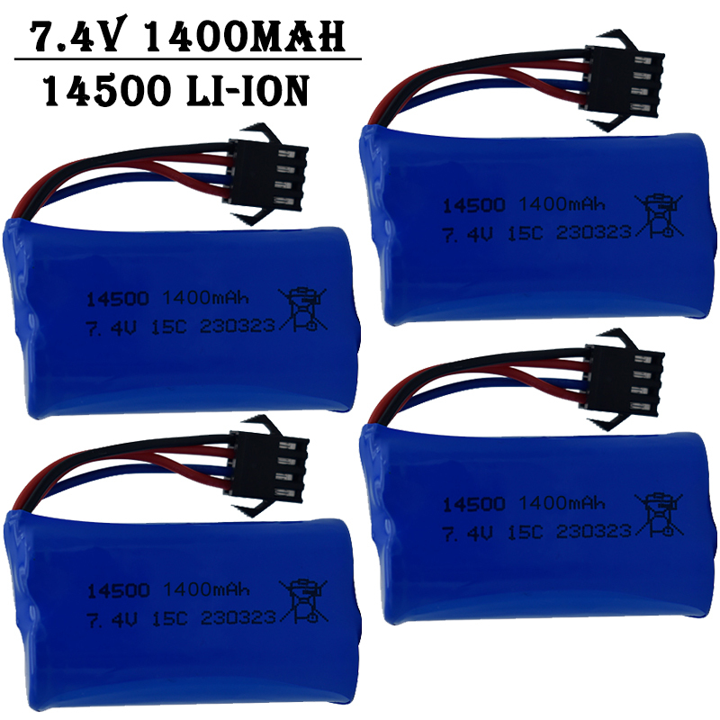 Drone Battery Li-Ion - 7.4V 1400mAh 14500 Lithium-Ion Battery 7.4V