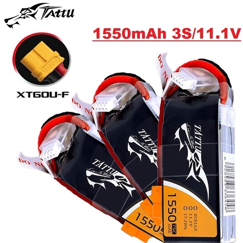 Drone Battery Li-Ion - TATTU 3S 11.1V 1550mAh 75C LiPo