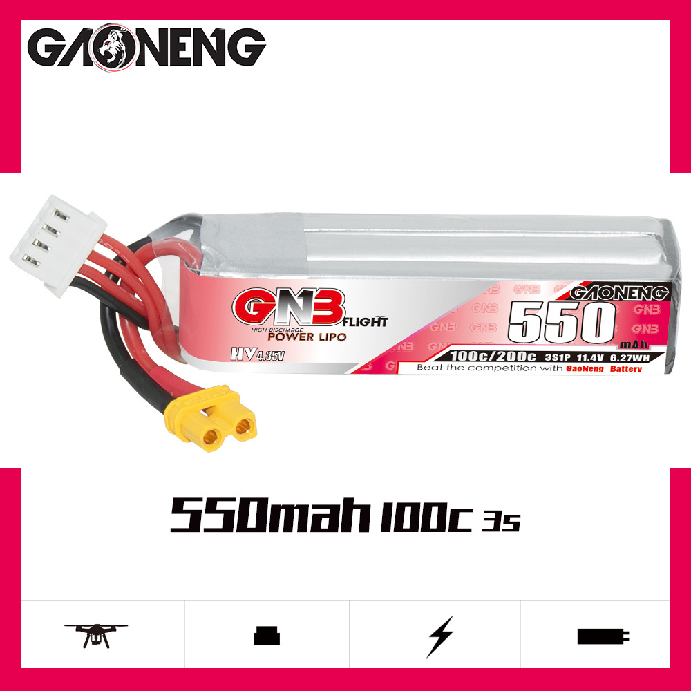 GNB HV 11.4V 550mAh 100C/200C  - Drone Battery Lipo review and price