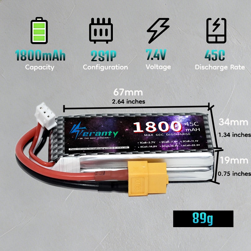 TERANTY 2S 3S 4S 1800mAh Lipo  - Drone Battery 4S review and price
