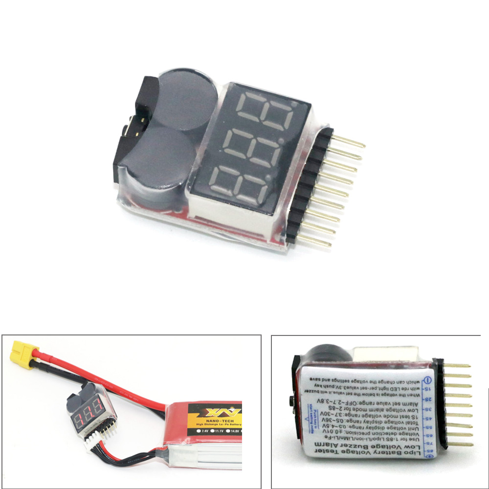 Lipo Battery Voltage Tester vo - Drone Battery Alarm review and price